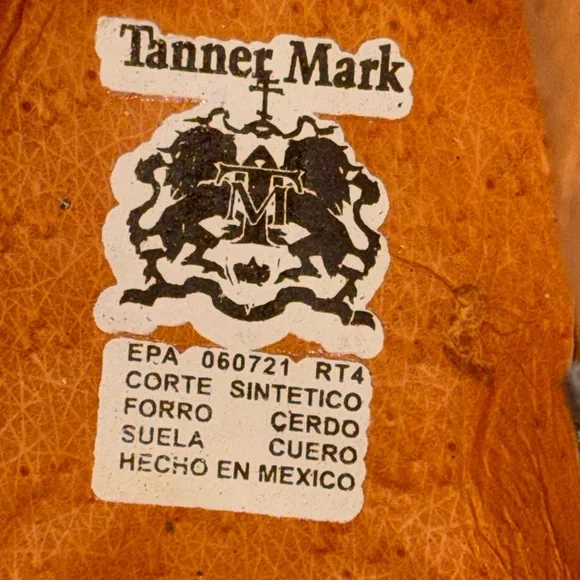 TANNER MARK COWBOY BOOTS 9.5 Black/white Shimmery Western Cowboy Boots NEW - Picture 12 of 13